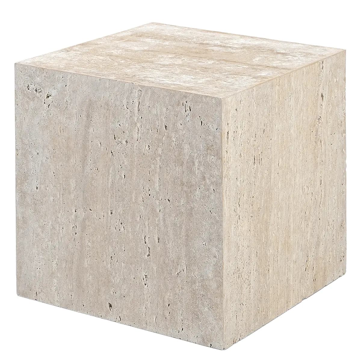 Travertin-Beistelltisch BALIZA | Beige