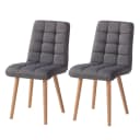 Polsterstuhl Doskie I 2er Set | Grau