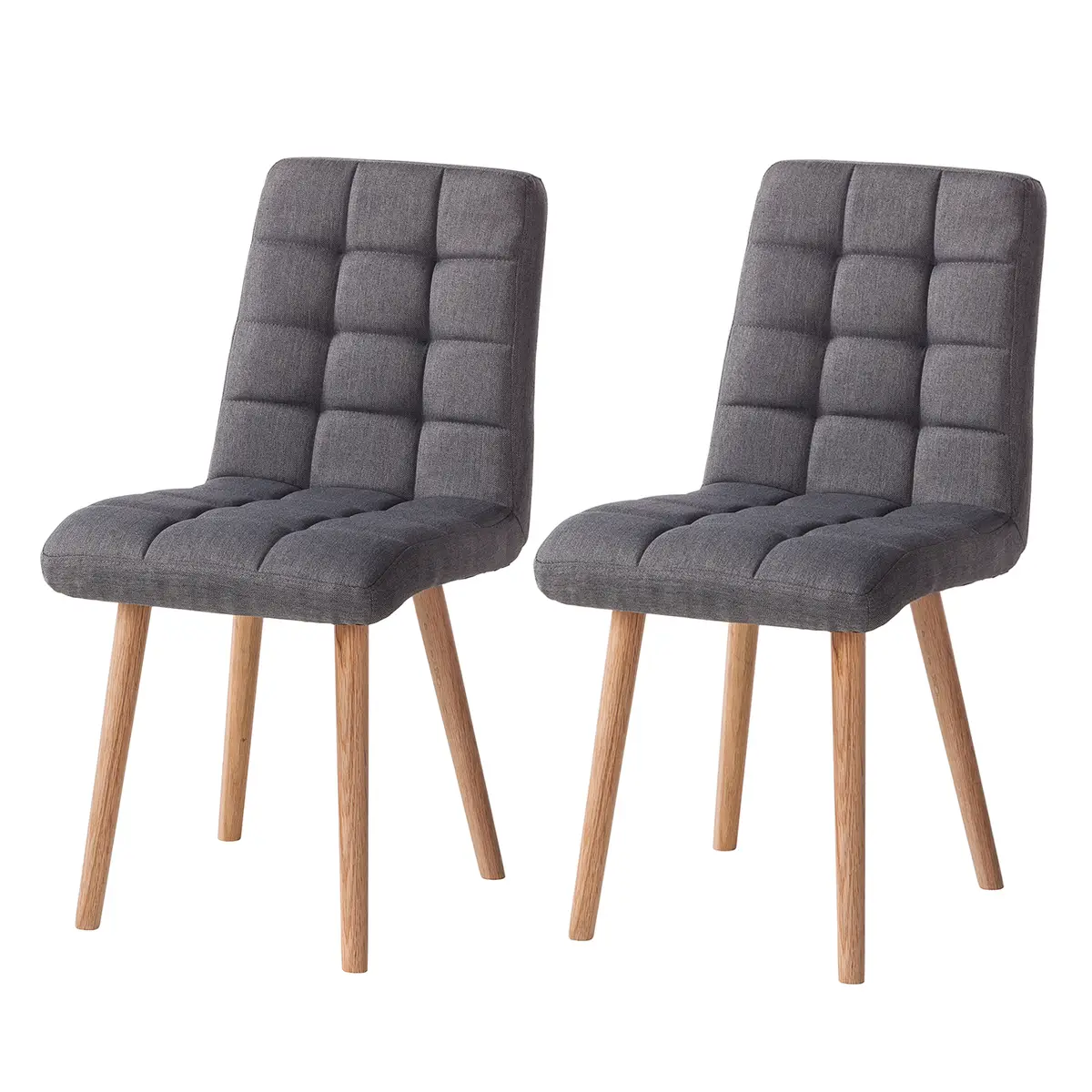 Polsterstuhl Doskie I 2er Set | Grau