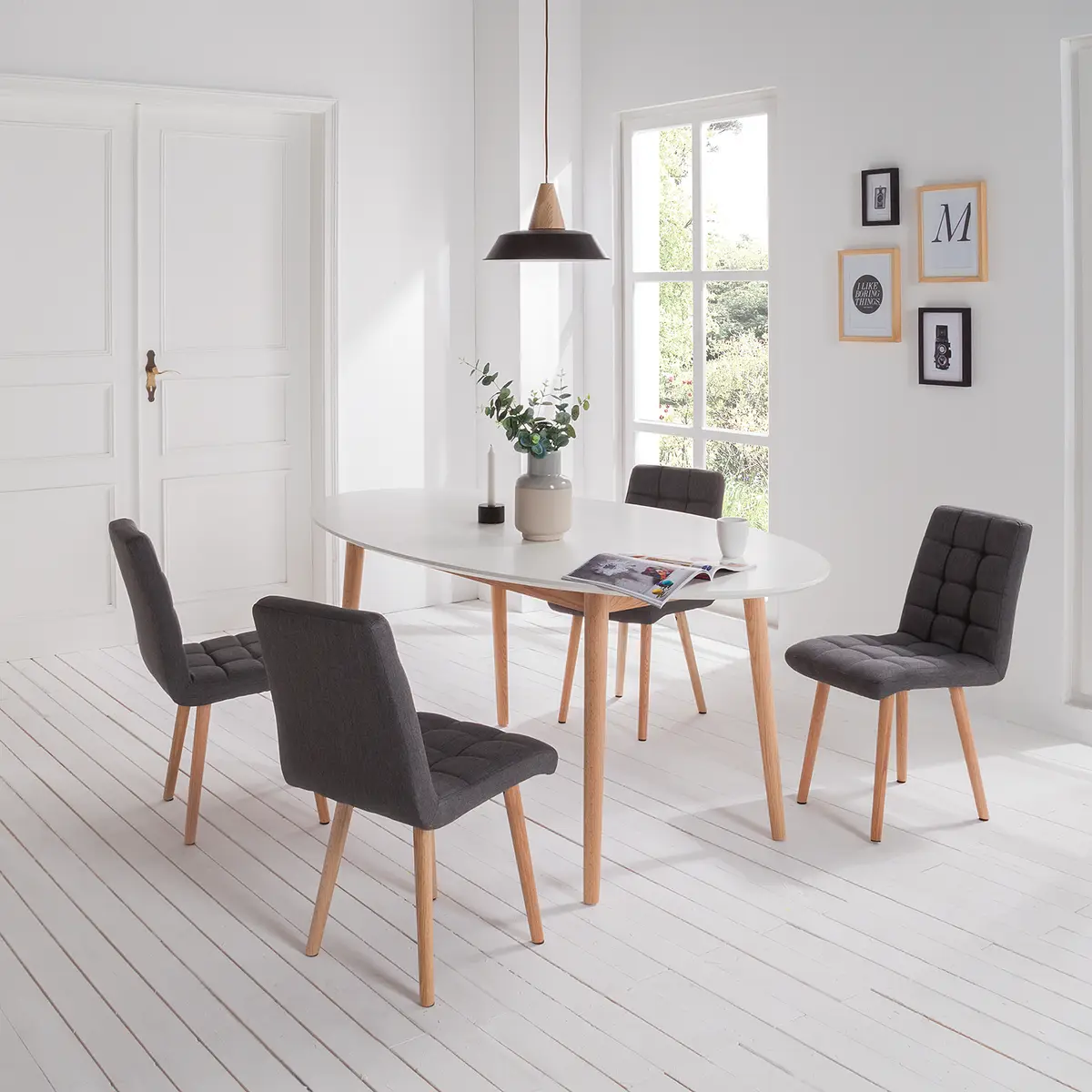Polsterstuhl Doskie I 2er Set | Grau