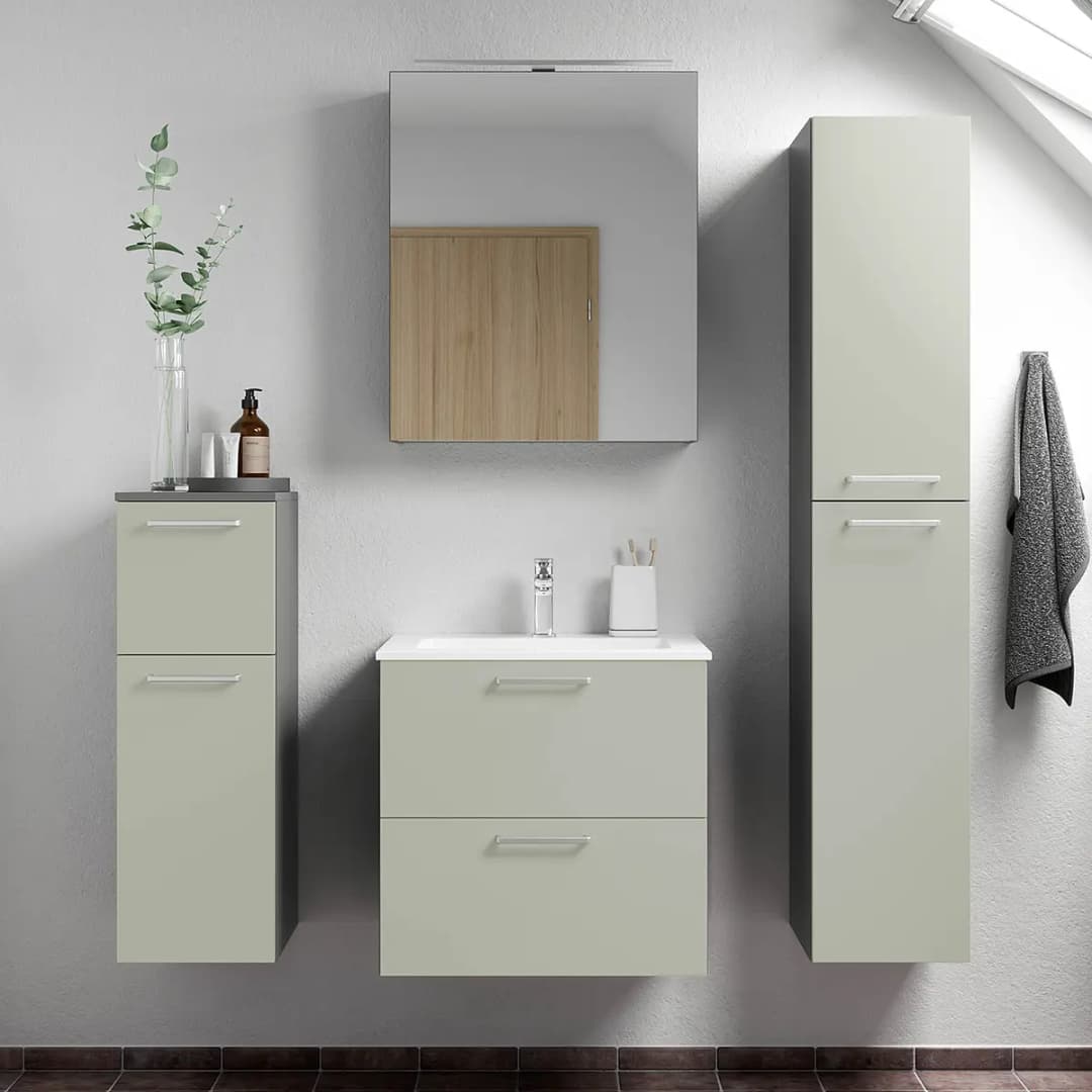 Badezimmerset MYBA XII 2-teilig 60cm Grün/Beigegrün | Beige