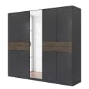 rauch Blue Drehtürenschrank Ticao Spiegel&Softclose 226cm | Grau