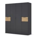 rauch Blue Drehtürenschrank Ticao 181cm Grau/Graumetallic/Eiche