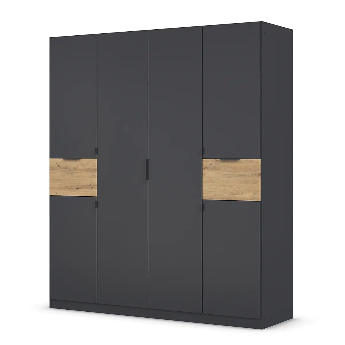 rauch Blue Drehtürenschrank Ticao 181cm Grau/Graumetallic/Eiche