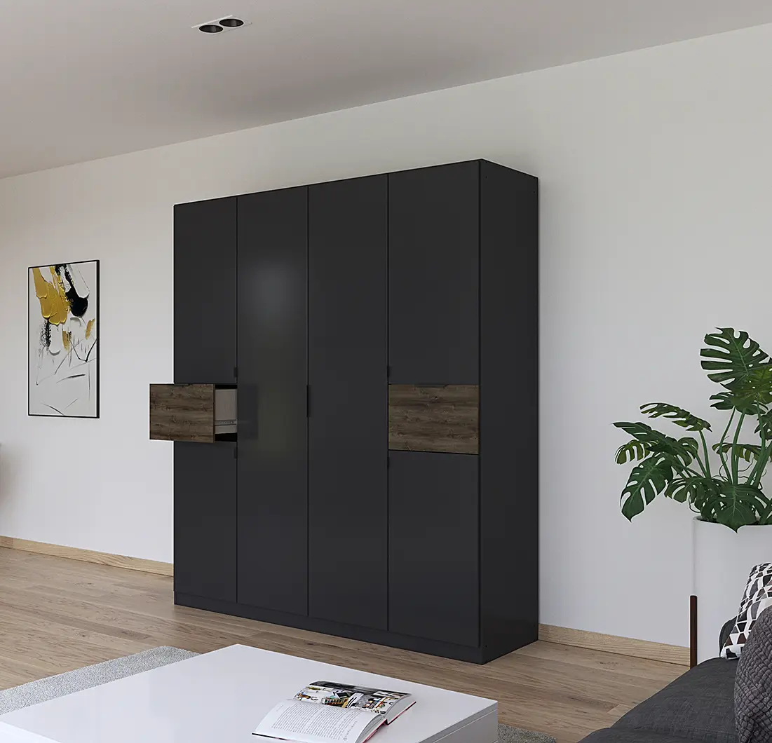 rauch Blue Drehtürenschrank Ticao | Grau