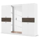 rauch Blue Drehtürenschrank Ticao mit Spiegel 271cm Weiß/Weiß/Eiche