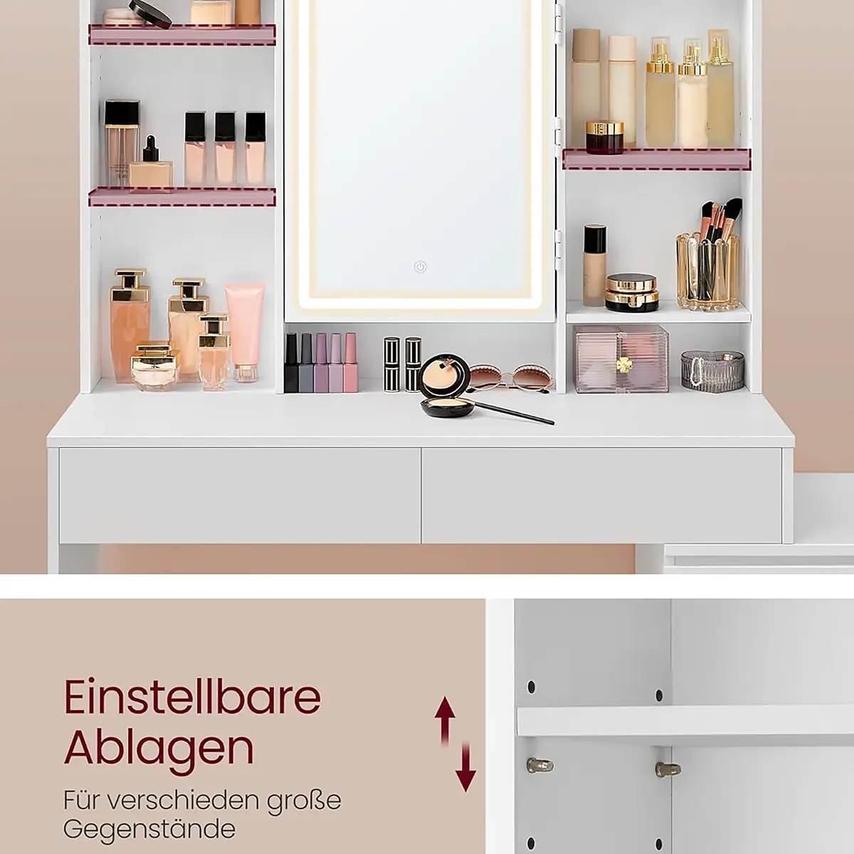 loftscape Schminktisch Zadock | Weiß