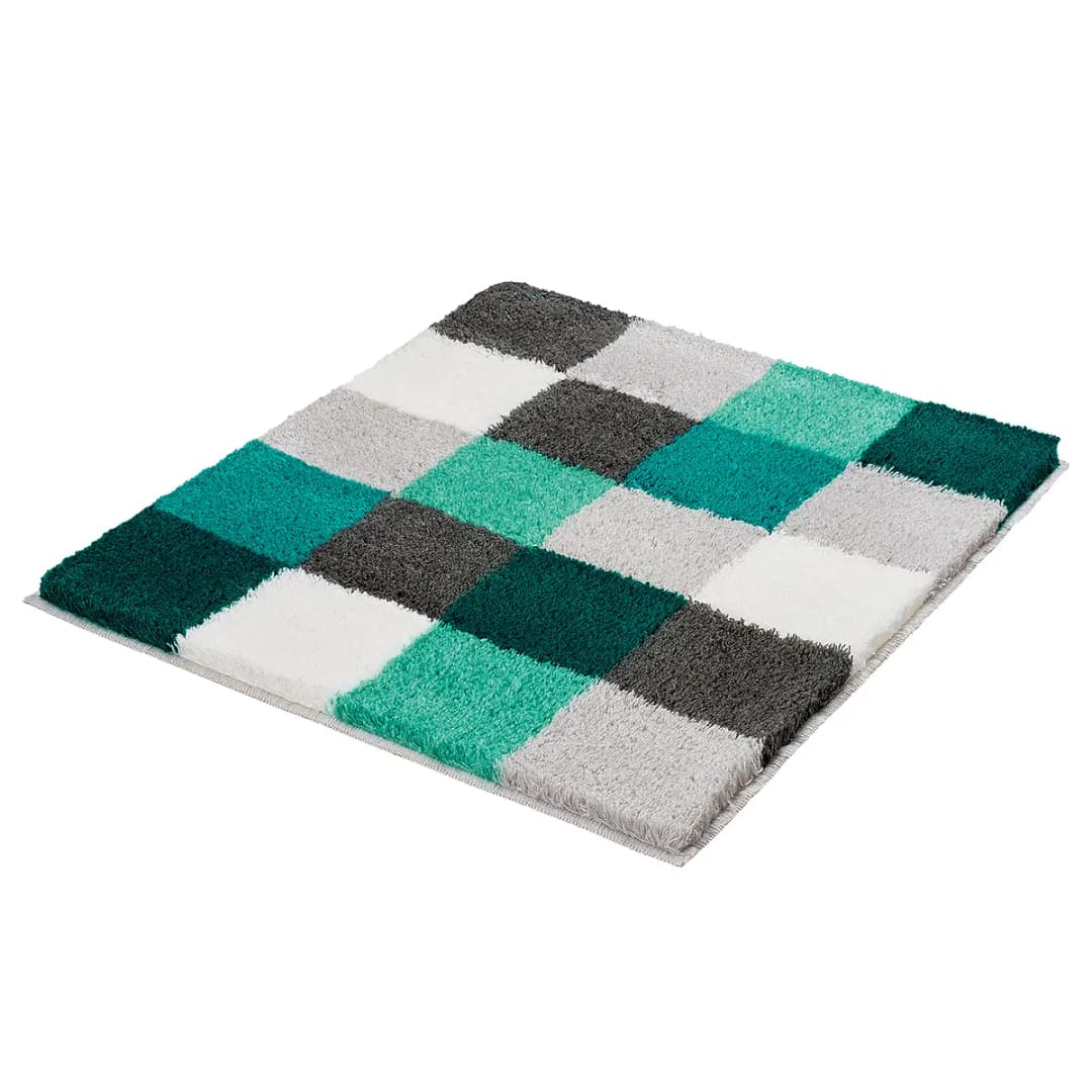 Kleine Wolke Badteppich Caro 55 x 65cm Grün/Petrol | Grün