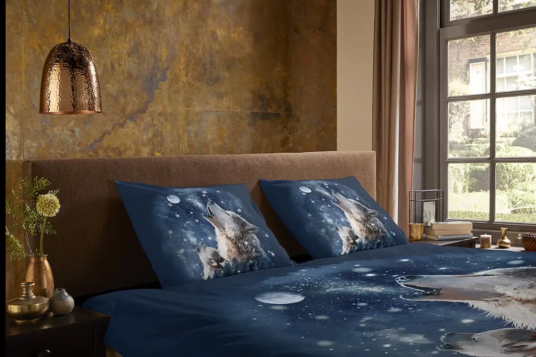 Microfaser Bettwäsche Moon | Blau