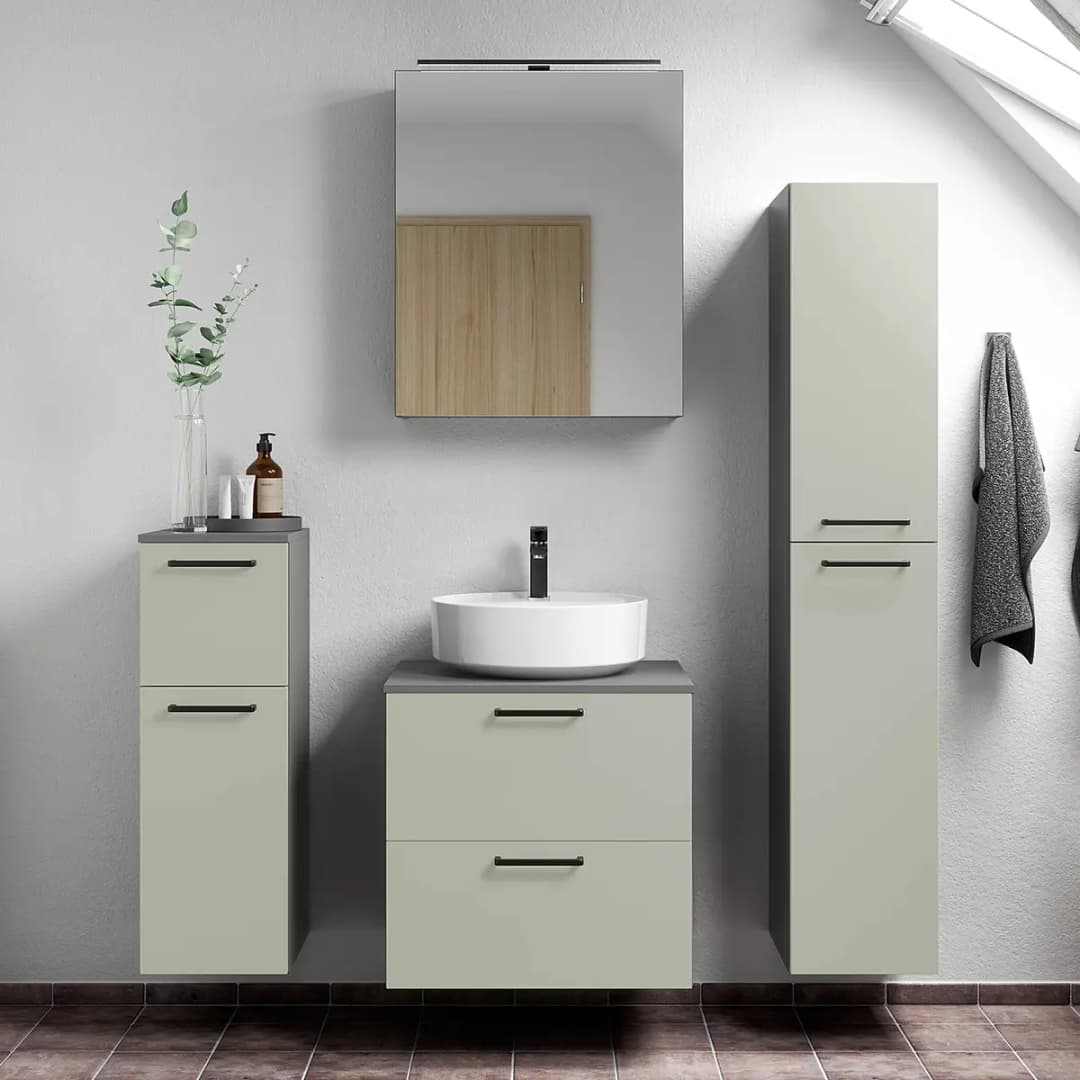 Badezimmerset MYBA LVII 2-teilig 60cm Grün/Beigegrün | Grün