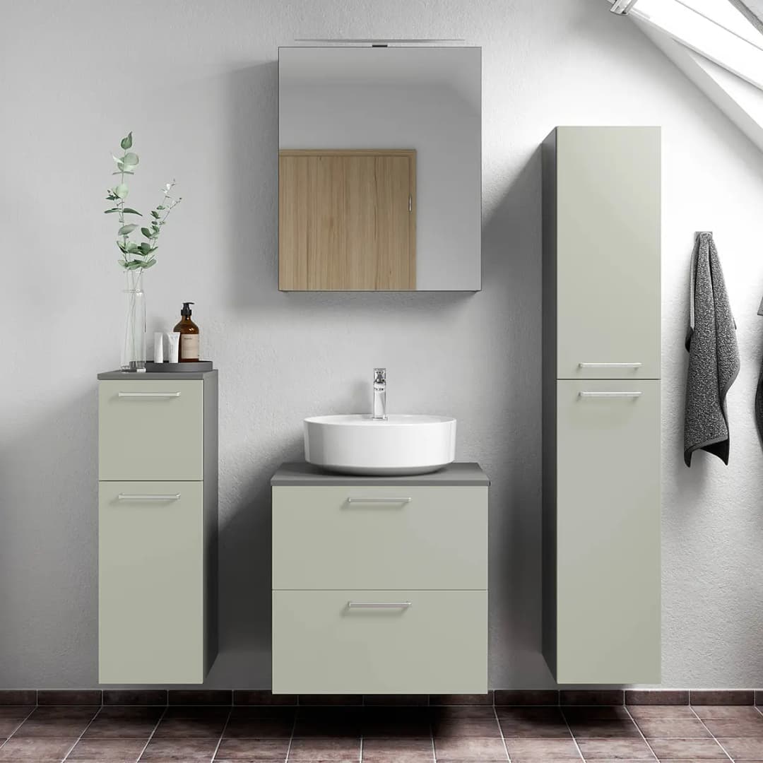 Badezimmerset MYBA LVI 2-teilig 60cm Grün/Beigegrün | Grün