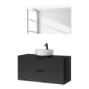 Badezimmerset MYBA LV 2-teilig 120cm Schwarz/Matt Schwarz