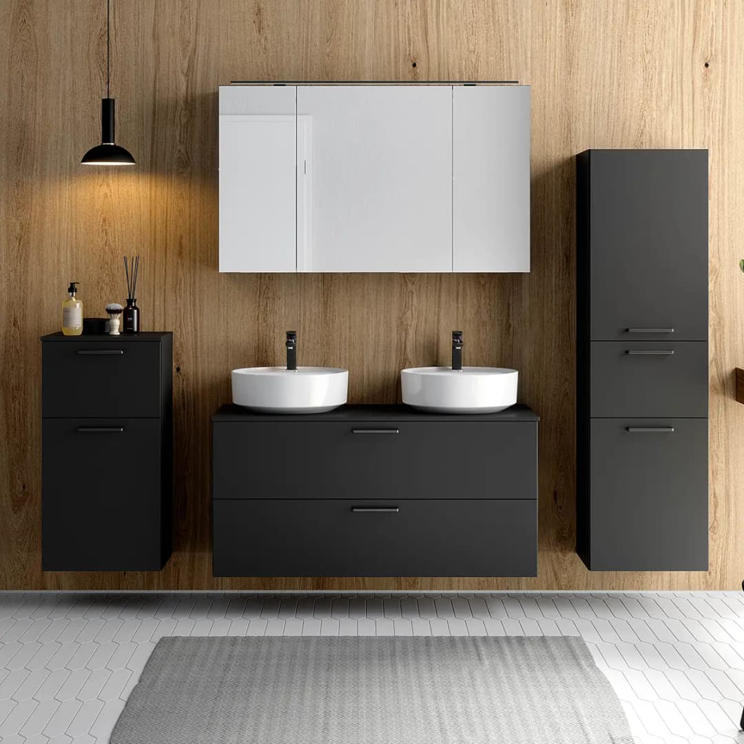 Badezimmerset MYBA LXIX 4-teilig | Schwarz