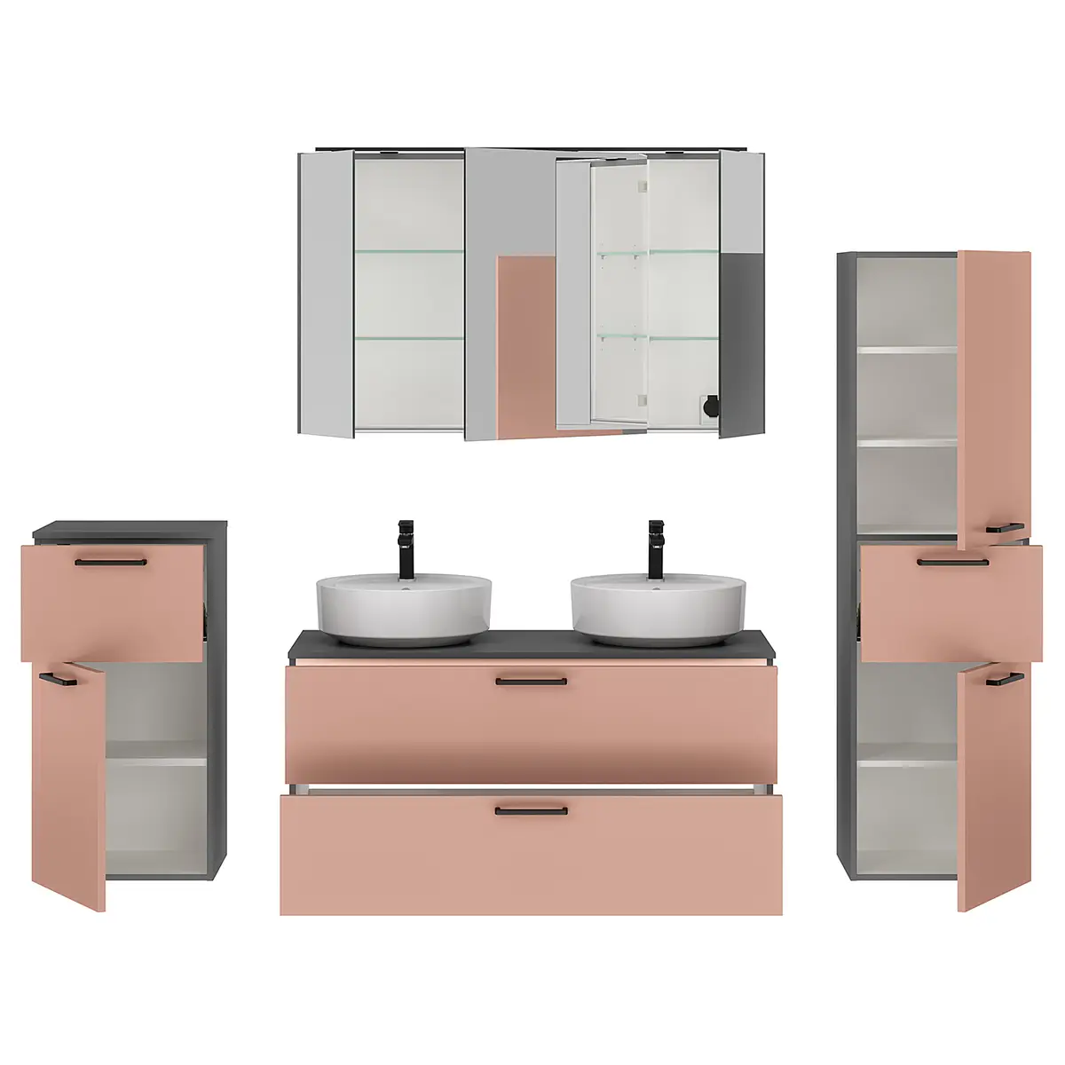 Badezimmerset MYBA LXIX 4-teilig | Rosa