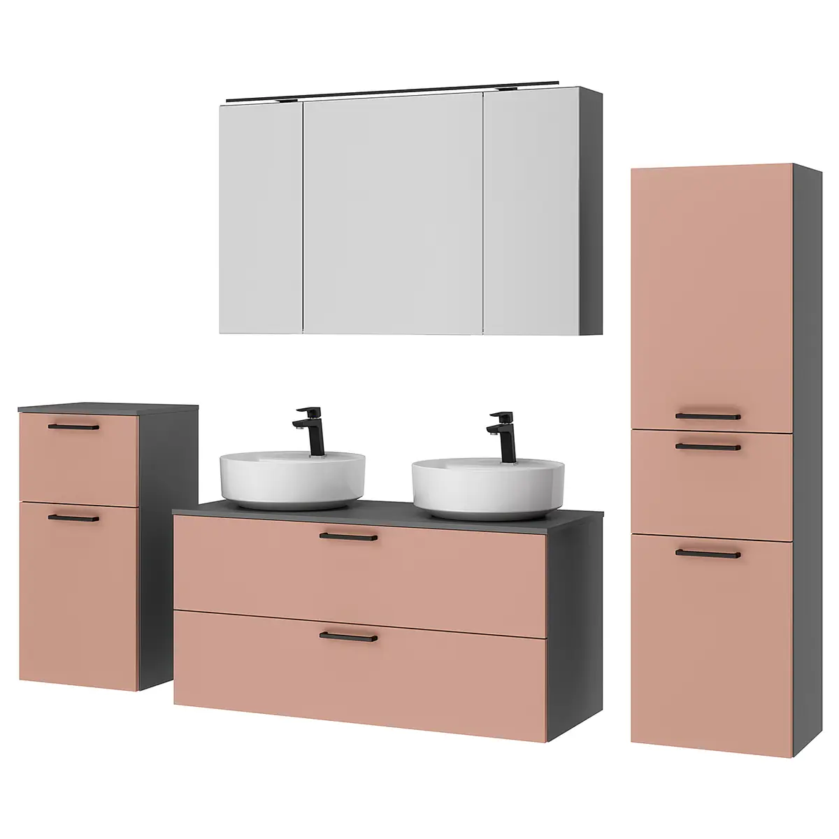 Badezimmerset MYBA LXIX 4-teilig | Rosa