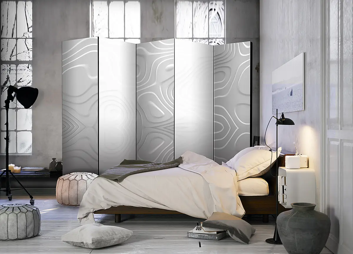 Paravent White Waves | Mehrfarbig