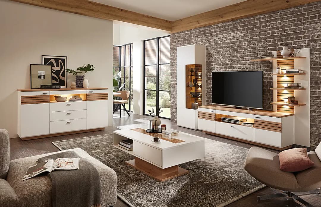 Loftscape Wohnwand Birons | Weiß