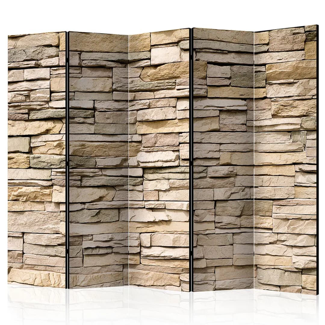Paravent Decorative Stone | Braun