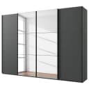 Schwebetürenschrank Level36 216 cm Typ C Grau/Graphit Schwarz