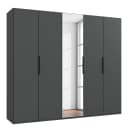 Drehtürenschrank Level36 - 236 cm Typ B 250cm Grau/Graphit