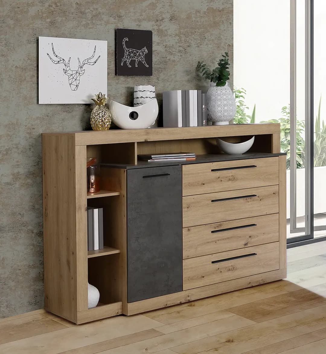 Red Living Sideboard Sakoni | Braun