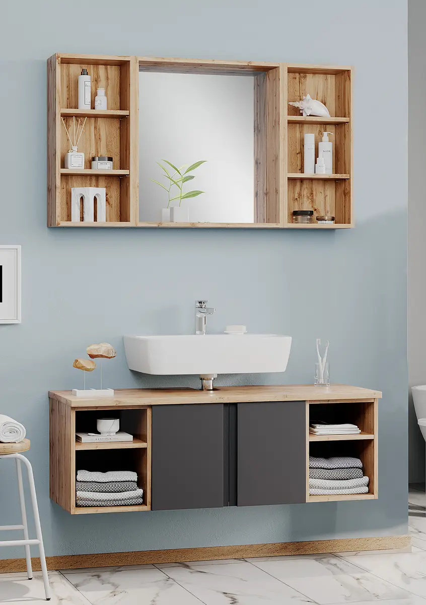 Badezimmerset 2-teilig Variante A | Braun