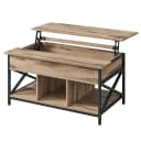 Red Living Ausklappbarer Couchtisch Typ A 100cm Braun/Hellbraun