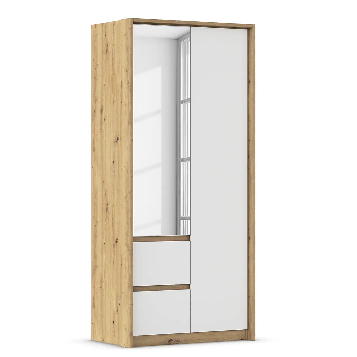 rauch Orange Drehtürenschrank mit Passepartout 96cm | Holztöne