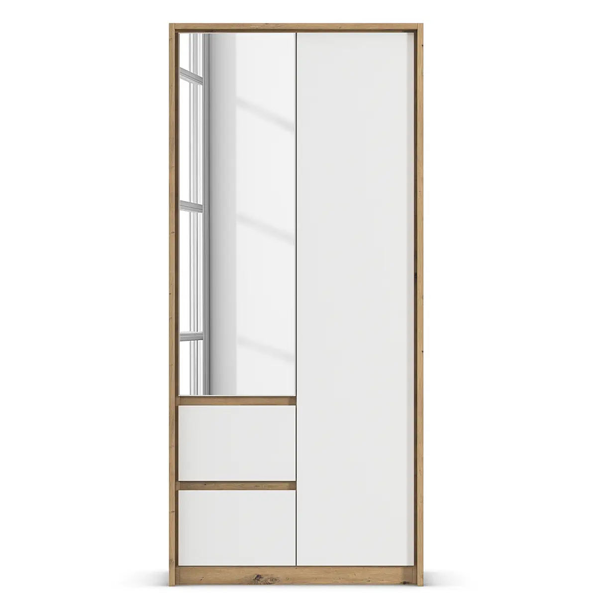 rauch Orange Drehtürenschrank mit Passepartout 96cm | Holztöne