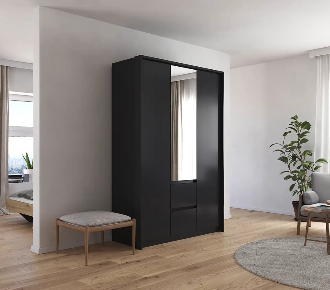 rauch Orange Drehtürenschrank mit Passepartout 141cm | Grau