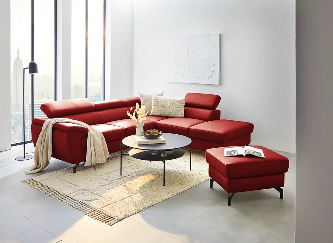 Ecksofa Cartillon | Rot