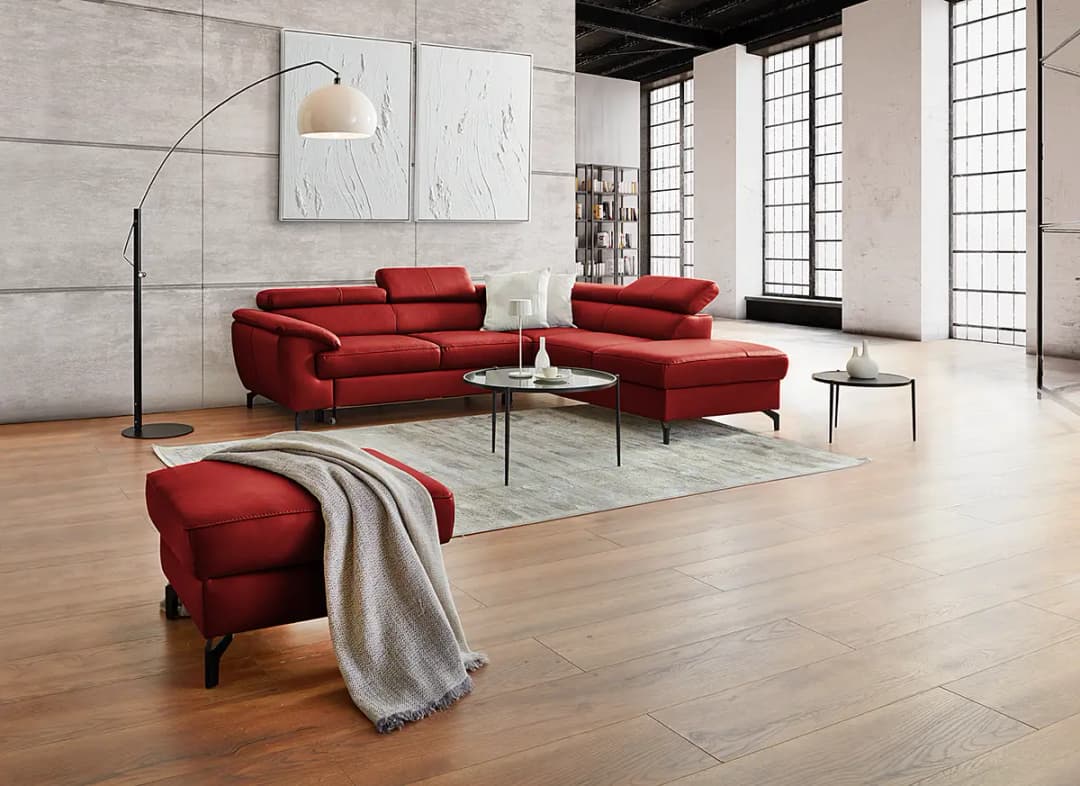Ecksofa Cartillon | Rot