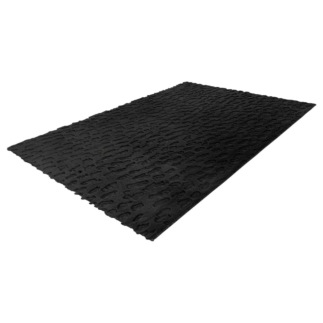 Shaggy My Valley 160 x 230cm Schwarz/Anthrazit | Schwarz