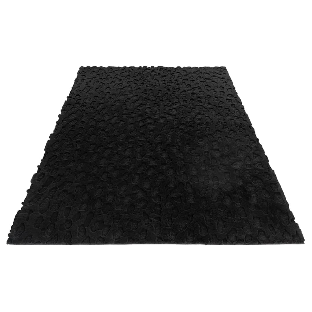 Shaggy My Valley 160 x 230cm Schwarz/Anthrazit | Schwarz