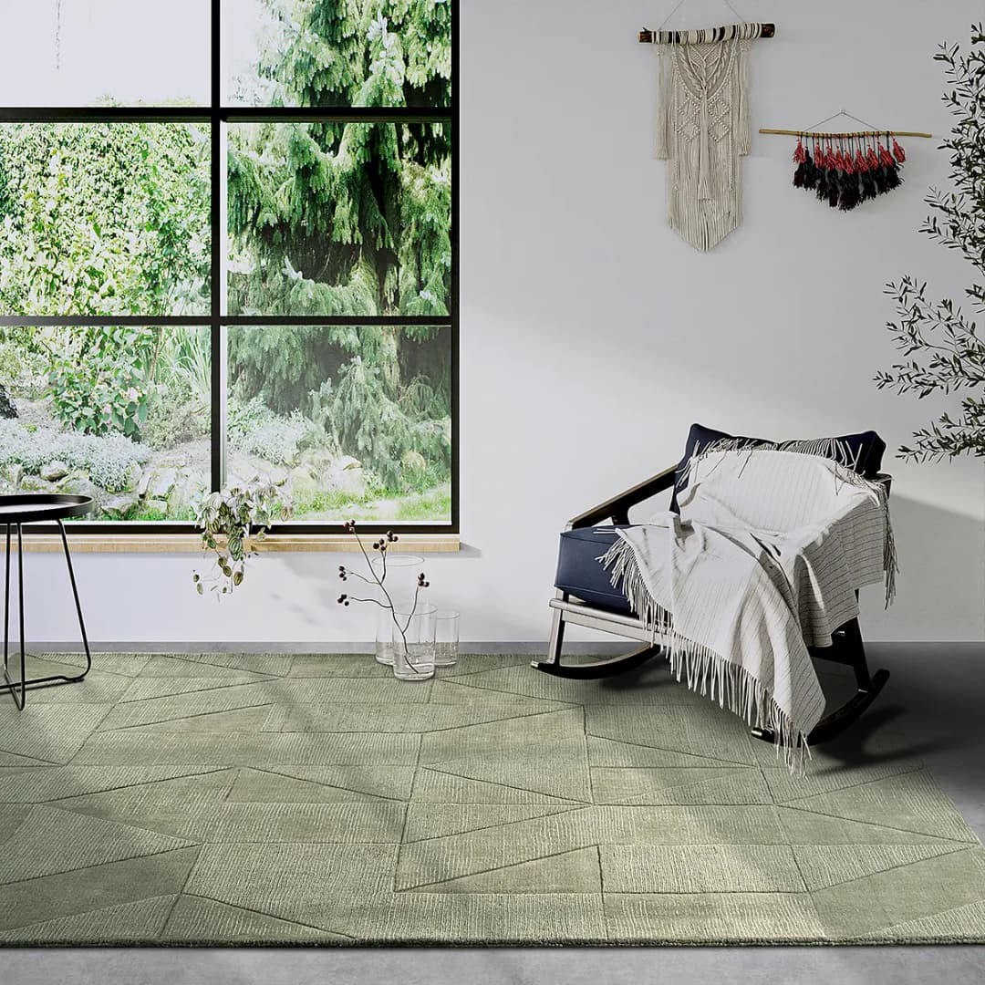 Wollteppich Ursule Grün/Grün 160 x 230cm | Grün