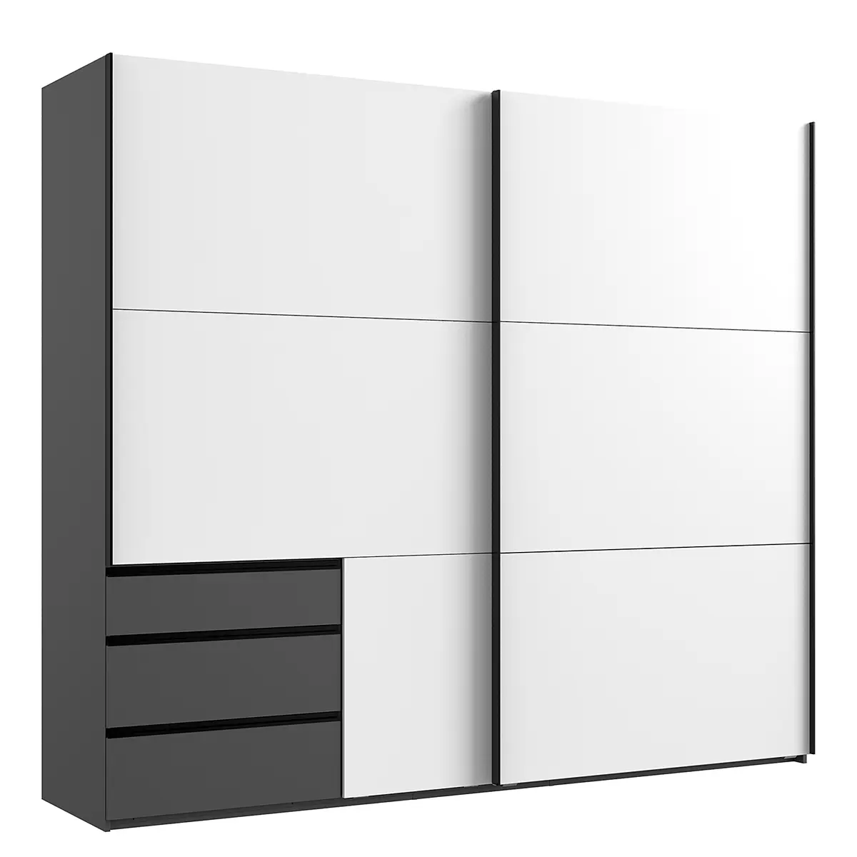 Schwebetürenschrank Level36 216 cm Typ A 250cm | Grau