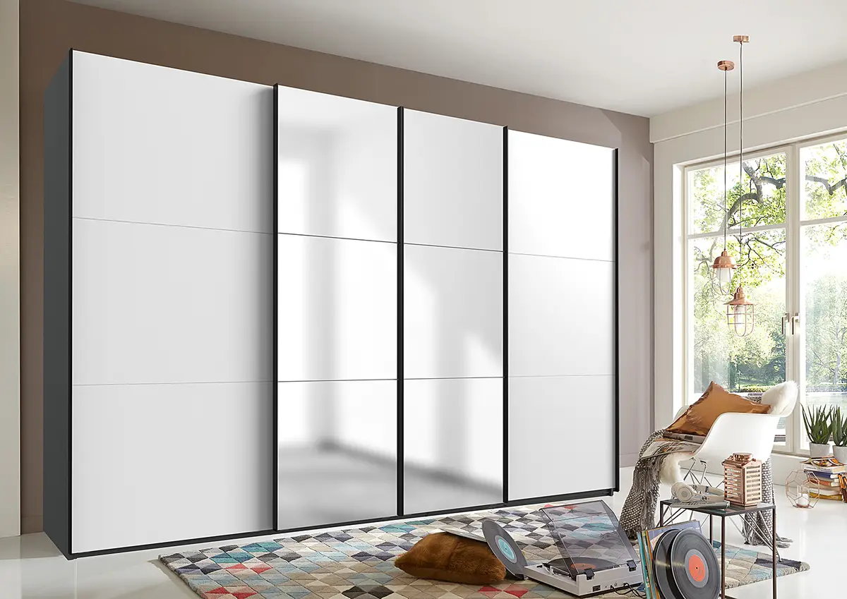 Schwebetürenschrank Level36 236 cm Typ B 350cm | Mehrfarbig