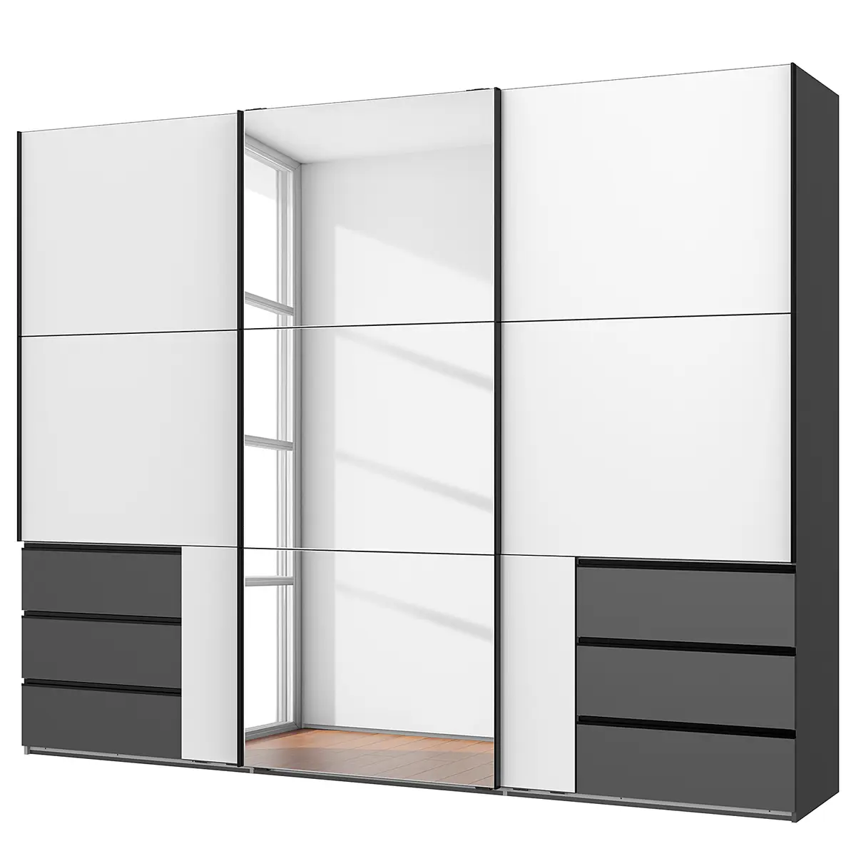 Schwebetürenschrank Level36 236 cm Typ A 300cm | Mehrfarbig