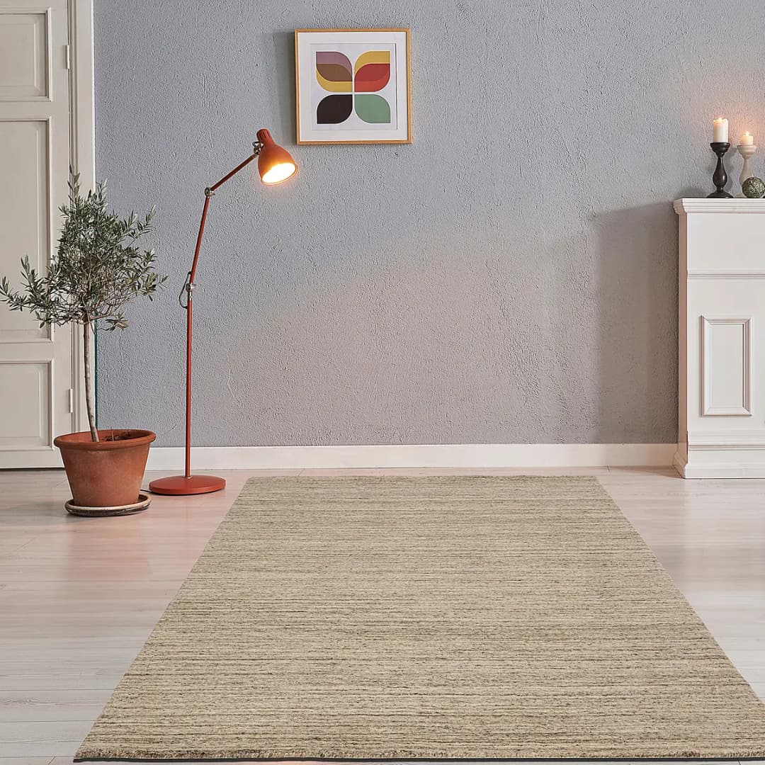 Wollteppich Pure UNI Beige/Beige 60 x 90cm Wolle | Beige