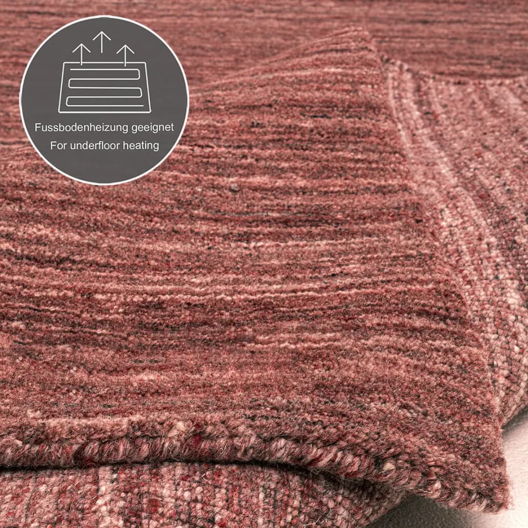 Wollteppich Pure UNI | Rot