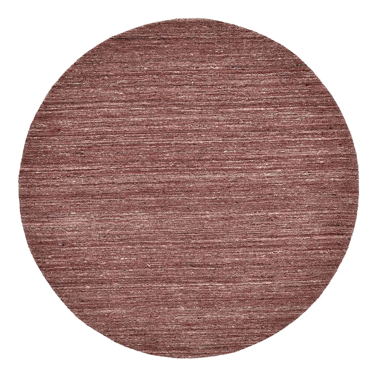 THEKO Wollteppich Pure UNI Rund Rot/Rotbraun 190 x 190cm | Rot