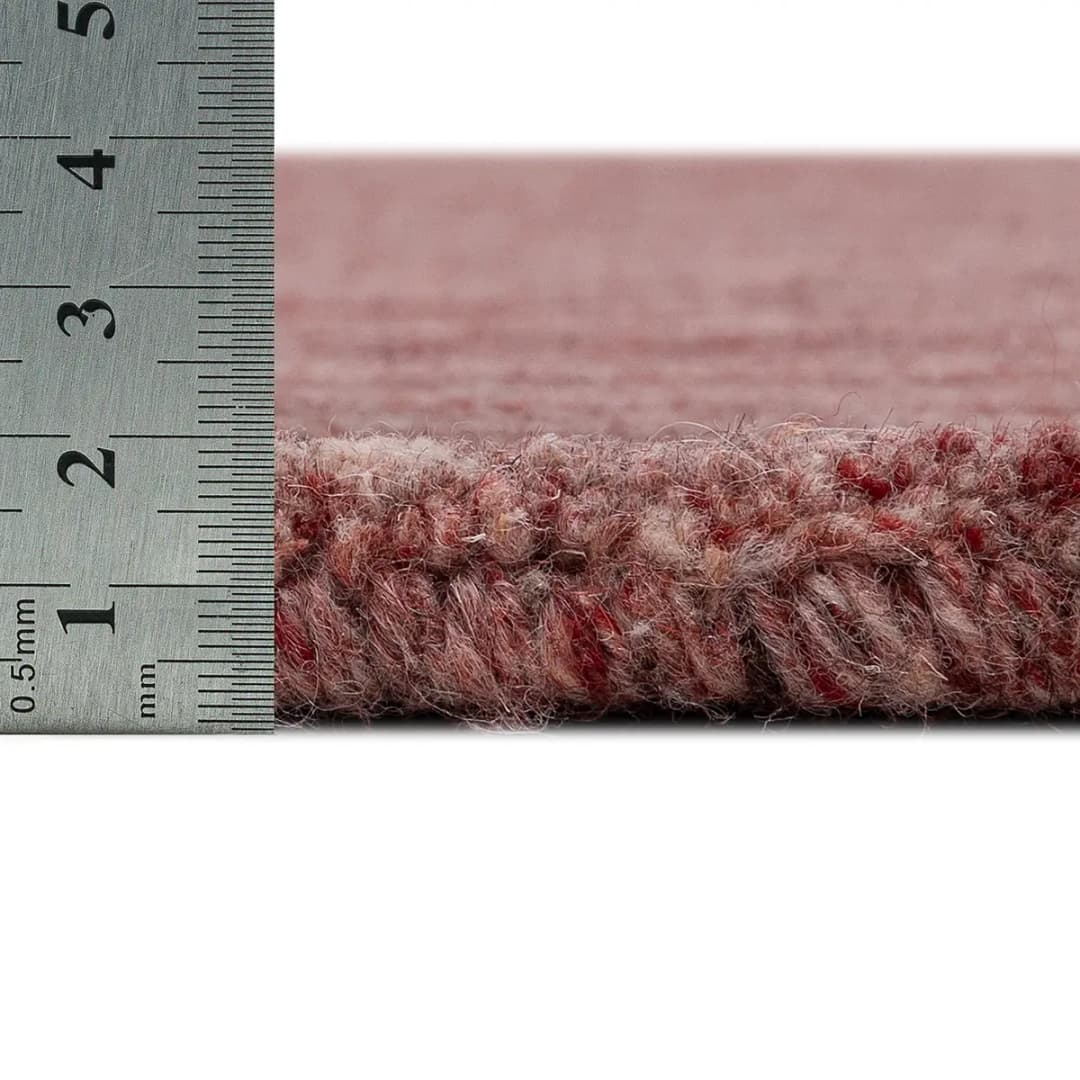 THEKO Wollteppich Pure UNI Rund Rot/Rotbraun 190 x 190cm | Rot