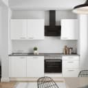 Küchenzeile High-Line Touch Variante C 240cm | Weiß