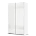rauch Orange Schwebetürenschrank - Glasfront 136cm Weiß/Alpinweiß