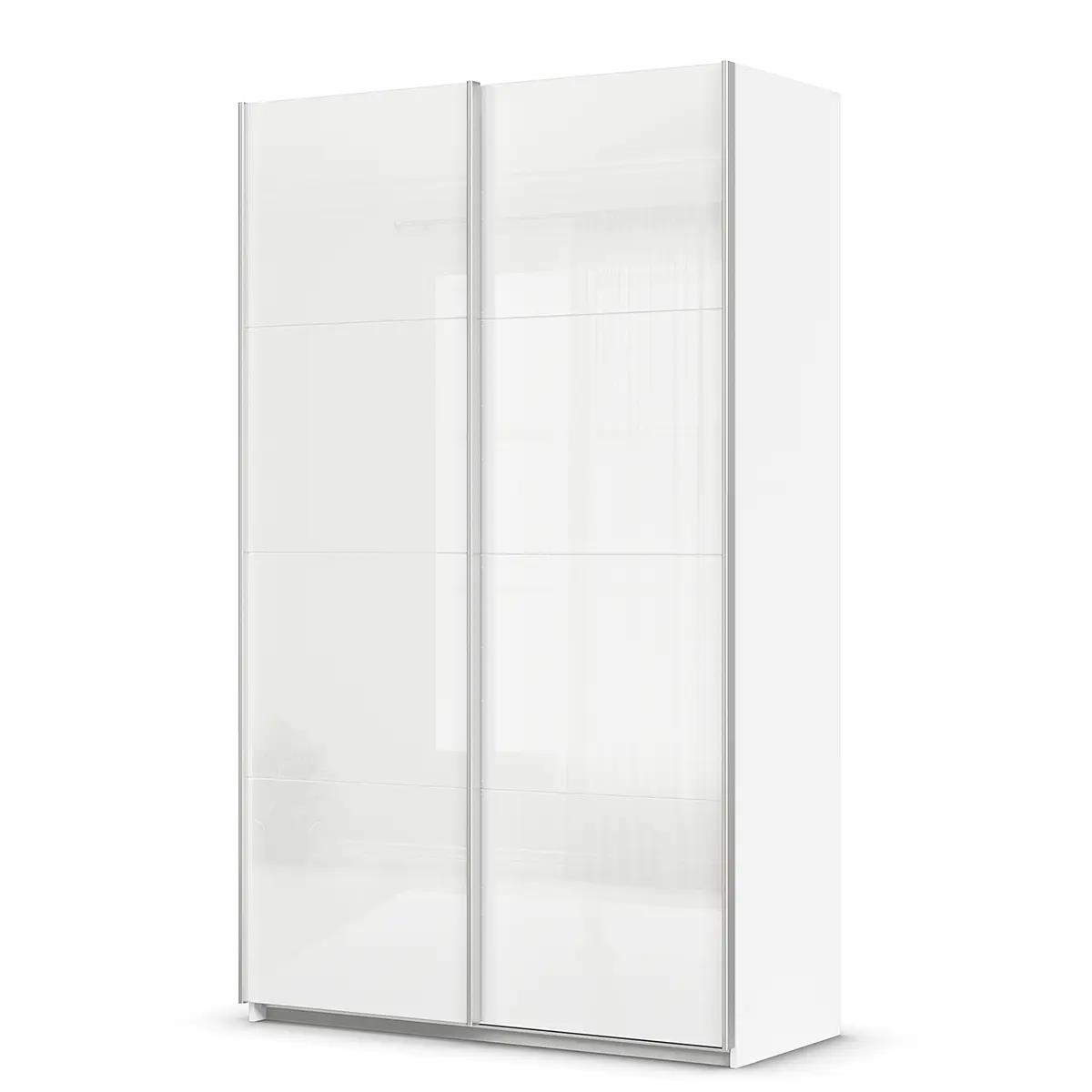 rauch Orange Schwebetürenschrank - Glasfront 136cm Weiß/Alpinweiß