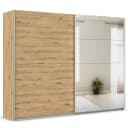 Schwebetürenschrank Spiegel 271cm Braun/Eiche Artisan Dekor | Braun