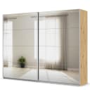 rauch Orange Schwebetürenschrank Spiegelfront 271cm Braun/Eiche