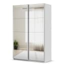rauch Orange Schwebetürenschrank Spiegelfront 136cm Grau/Seidengrau