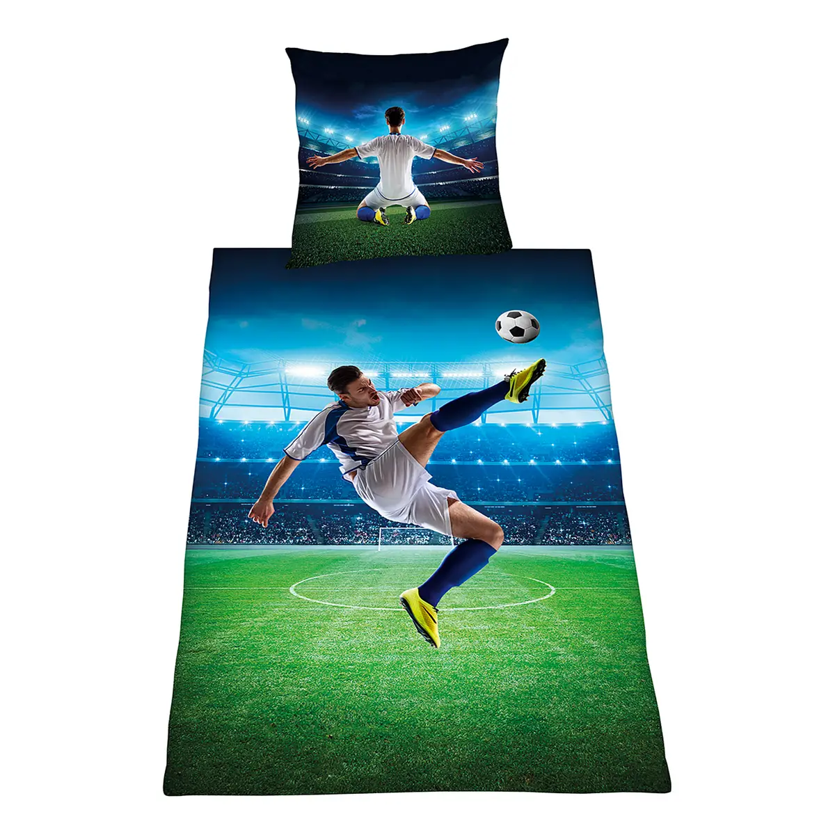Renforcé Bettwäsche Fußball | Mehrfarbig