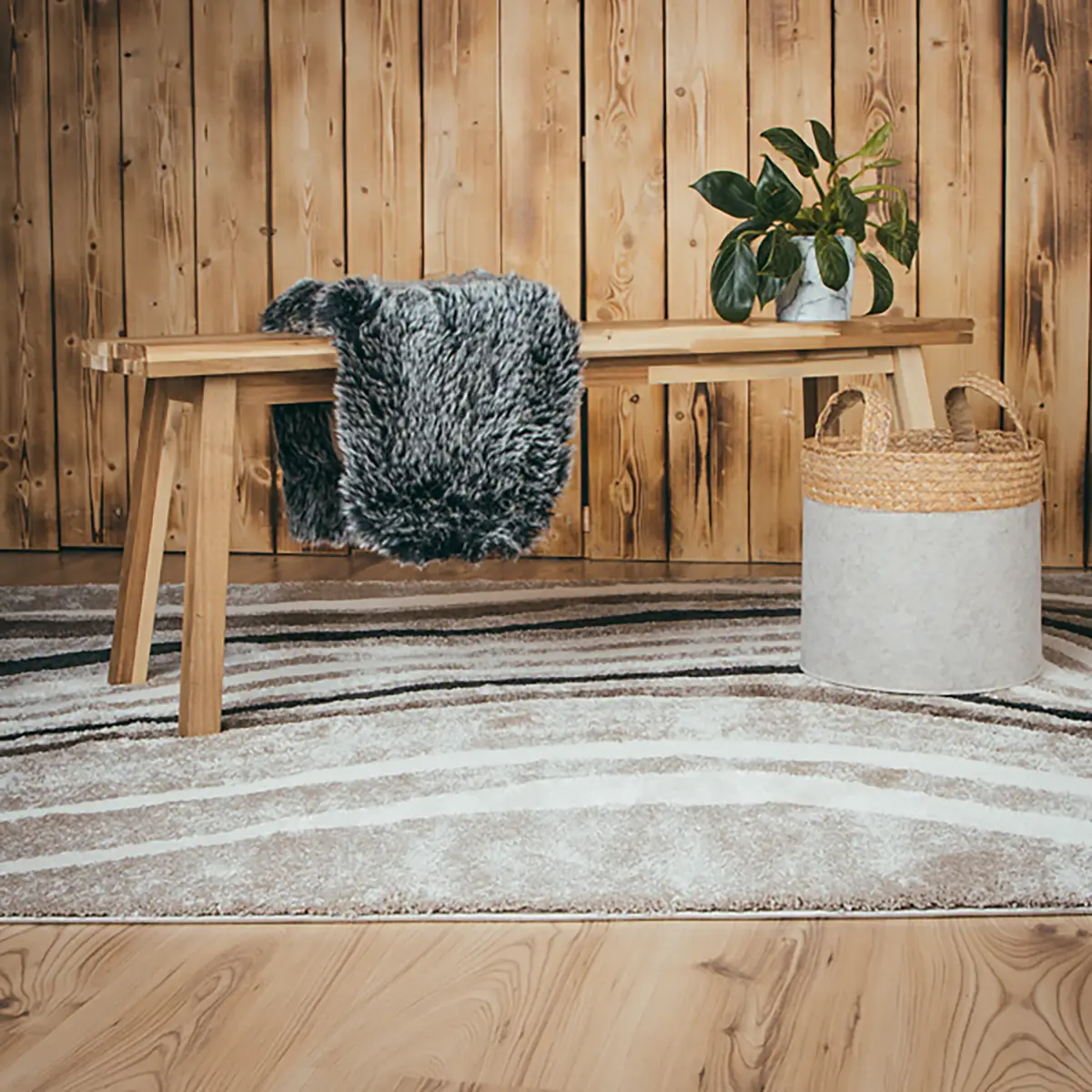 Kurzflorteppich My Frisco Typ D | Braun
